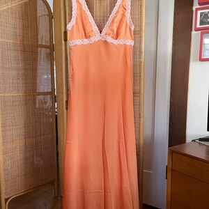 Princess Polly Vibrant Orange Chemise with White Lace